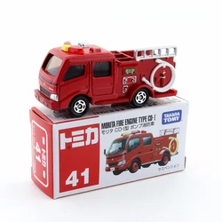 Takara Tomy Tomica No.41 Morita Fire Engine Type CD I Diecast Truck Model Kit Pop Diecast Automotive Model Ornaments Cas Toys