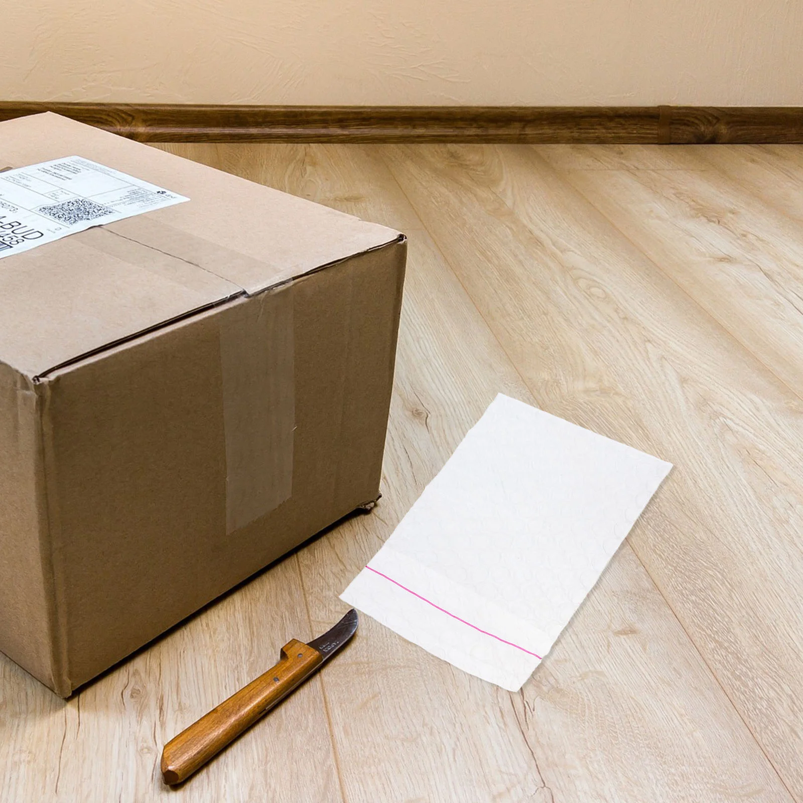 Saco de bolhas 50 peças, suprimentos para pequenas empresas, envelopes de plástico de dupla camada ou embalagem para