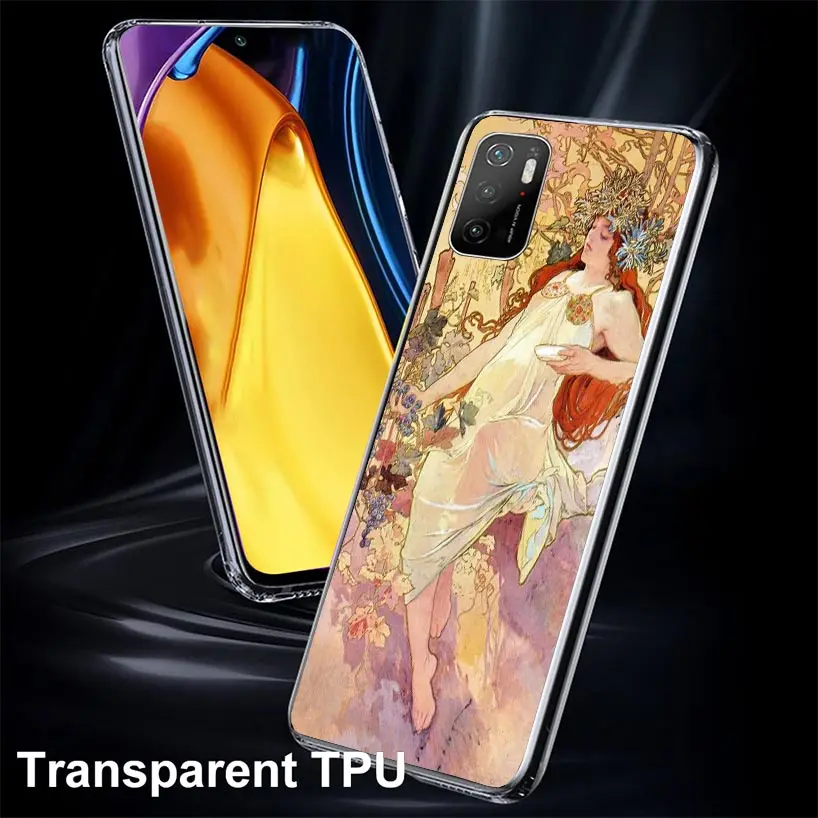 Alfons Mucha Primavera Case Phone Cover for Xiaomi Mi 11T 12T 10T 9T Pro 11i 12X 13 12 11 10 9 8 Lite 6X 5X A3 A2 Trend Fundas