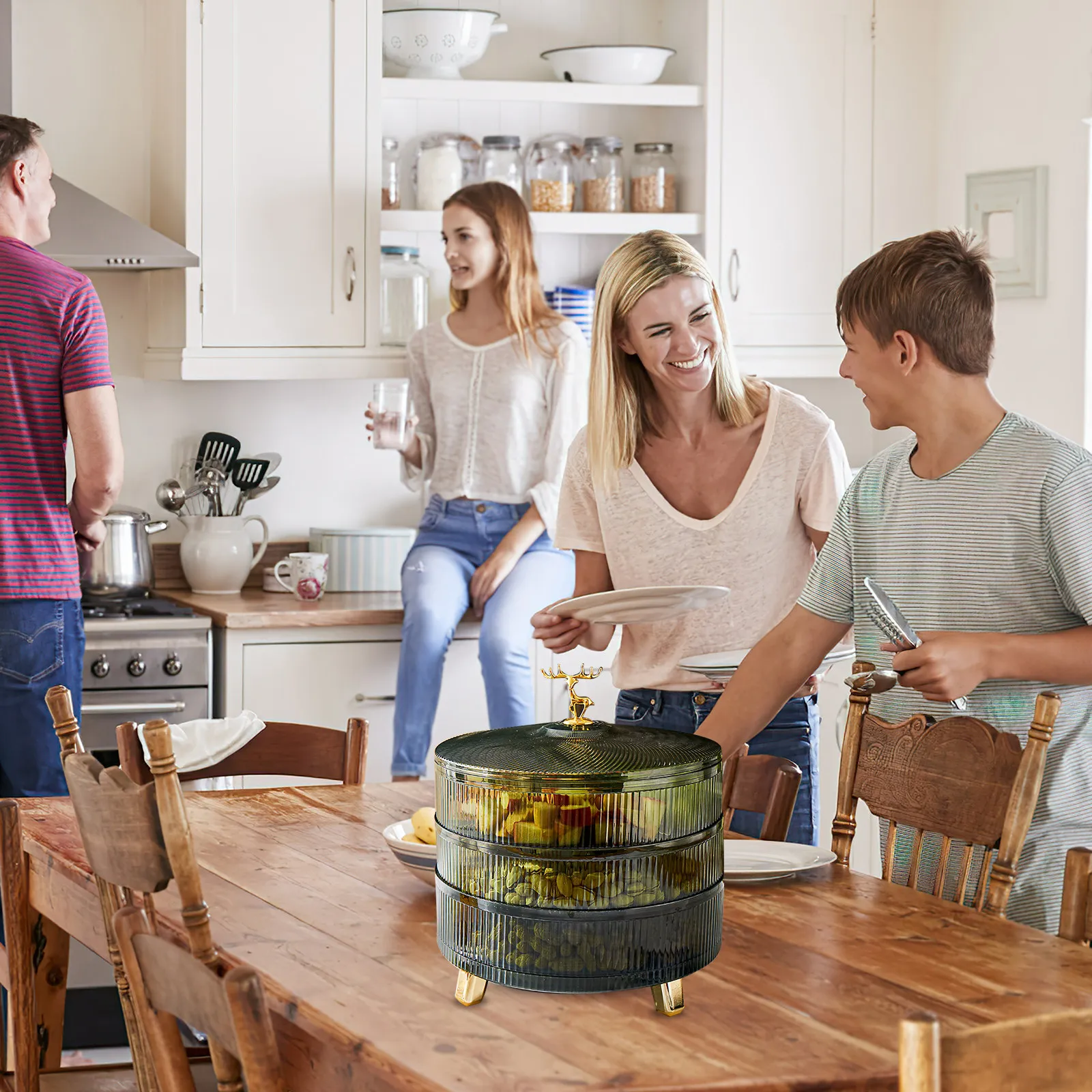 

Креативный контейнер для хранения продуктов: прочный ланч-бокс для конфет, снеков, сухофруктов и орехов. Идеально подходит для вечеринок, дома и кухни.