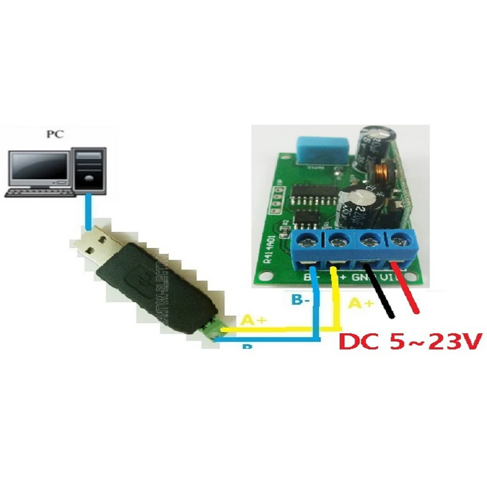 R414A01 Monitor jarak jauh Sensor temperatur & kelembaban Modbus Rtu RS485 DC5V-23V 8MA RS485 ganti DHT11 DHT22 DS18B20 PT100