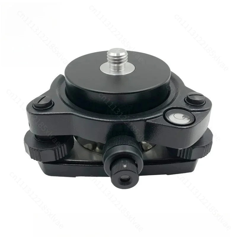 Black Tribrach With Optical Plummet Fixed Adapter With 5/8X11 Thread For Total Station GNSS Full Set