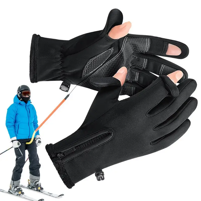 Anti Slip Mittens For Climbing Screen Touch Running Mittens Cold Weather Mittens Windproof Fall Mittens For Driving