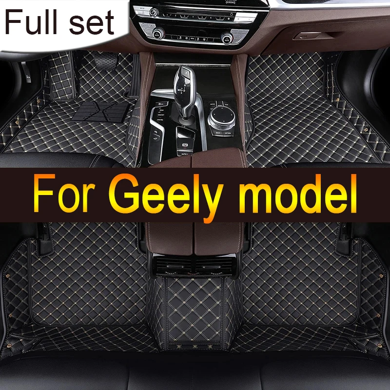 

Leather Car Floor Mats For Geely Coolray pro Geometry C Atlas Tugella Coolray Emgrand GS GX2 Car accessories