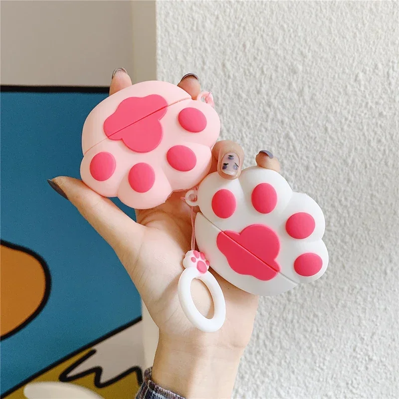 INS Cute Cartoon Cat Paw Earphone Case For apple AirPods 1 2 Pro Bluetooth Silicone Earphone Case for AirPods 3 New Cover Shell