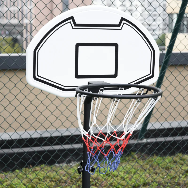 Aosom Poolside Basketball Hoop Stand Portable Basketball System Goal,  Adjustable Height 3'-4', 30 Backboard