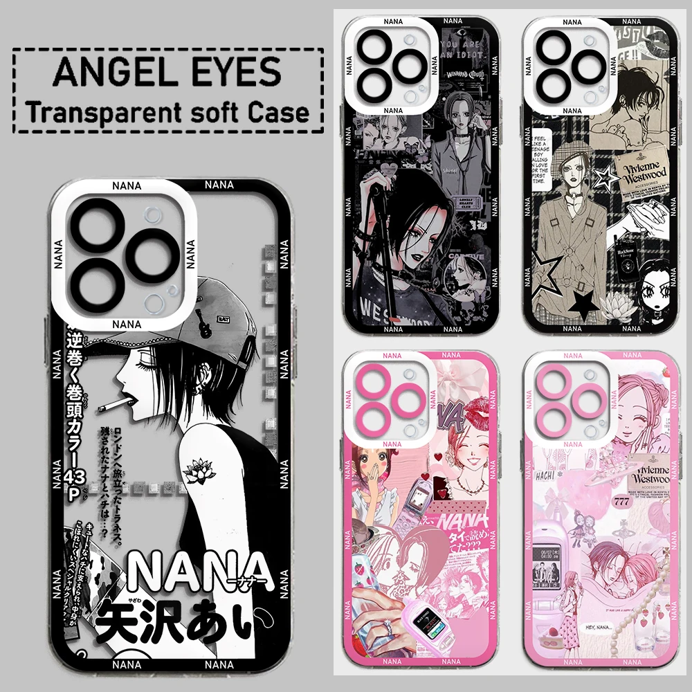 Cartoon Anime Oosaki Nana Phone Case For iPhone 15 14 13 12 11 Mini Pro Max X XR 7 8 Plus Transparent Cover