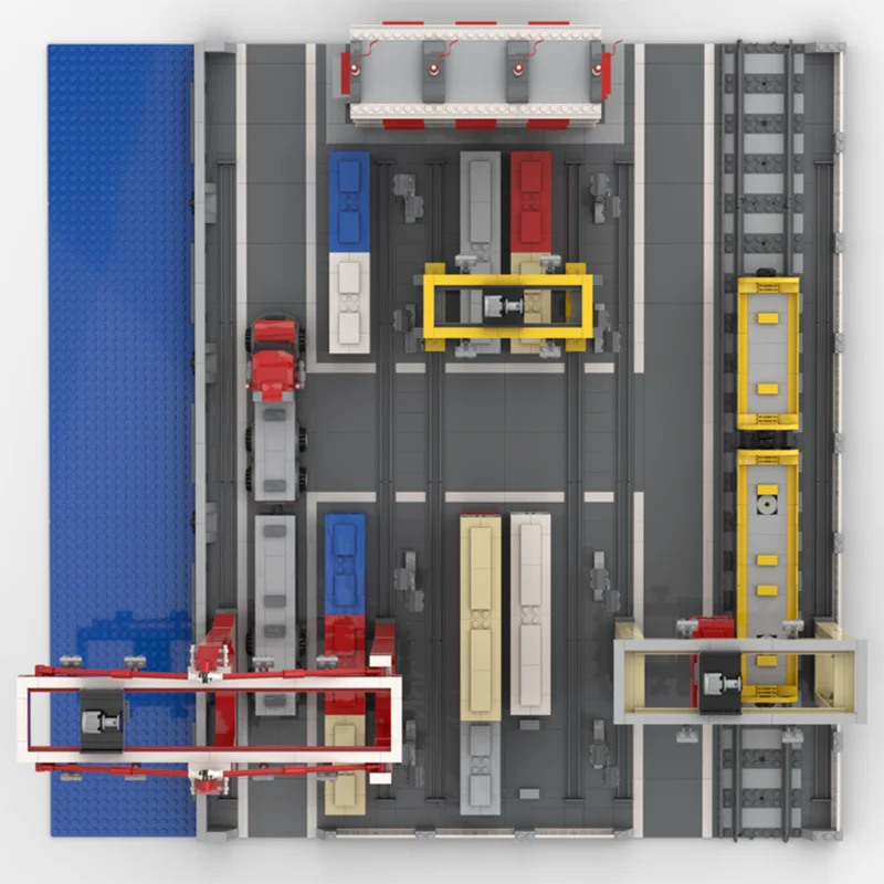 Modèle de construction de ville modulaire Moc, blocs de construction, port conteneur, technologie, cadeau modulaire, construction, ensemble de jouets d'assemblage, bricolage