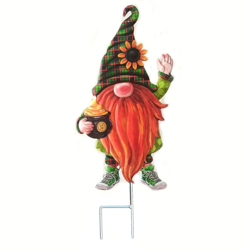 Металлические изделия из железа, Рождественский карлик, двор, сад, ремесла, украшения для газона, рождественский подарок, украшения, открытый карлик