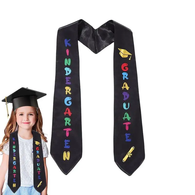 2024 Graduation Stole Graduate Printed Preschool Graduation Stole With Cute Design Graduation Honor Stole With Trim Kindergarten