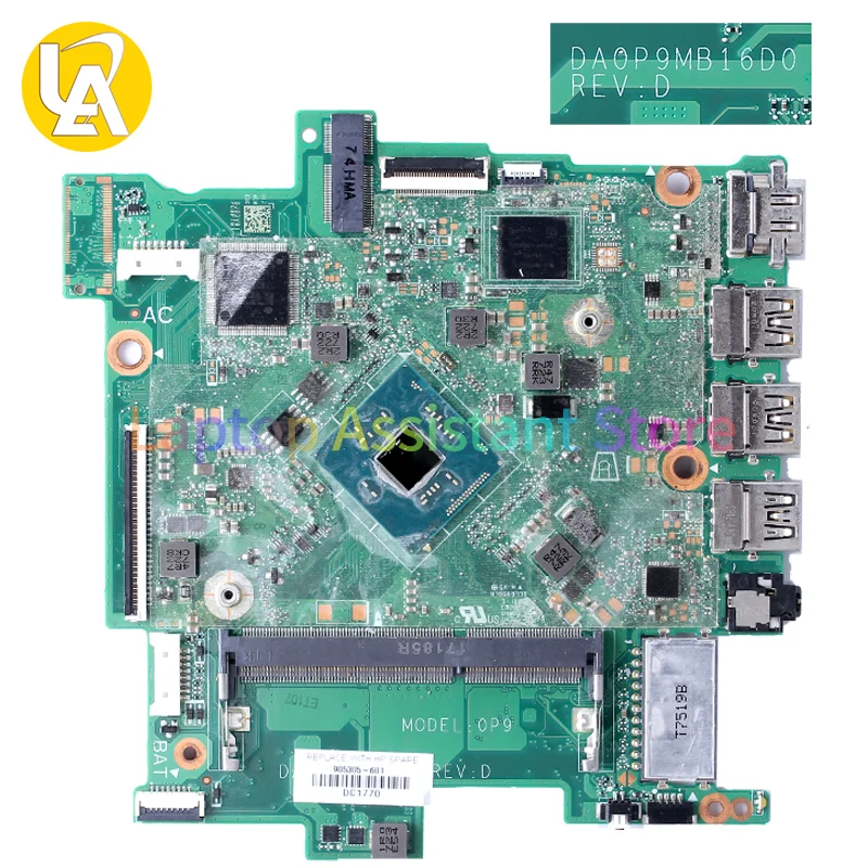 DA0P9MB16D0 For HP Stream 14-AX 14-BE 14T-AX Laptop Motherboard 905306-601 L06659-601 N3050 N3060 DDR3 Notebook Mainboard Test