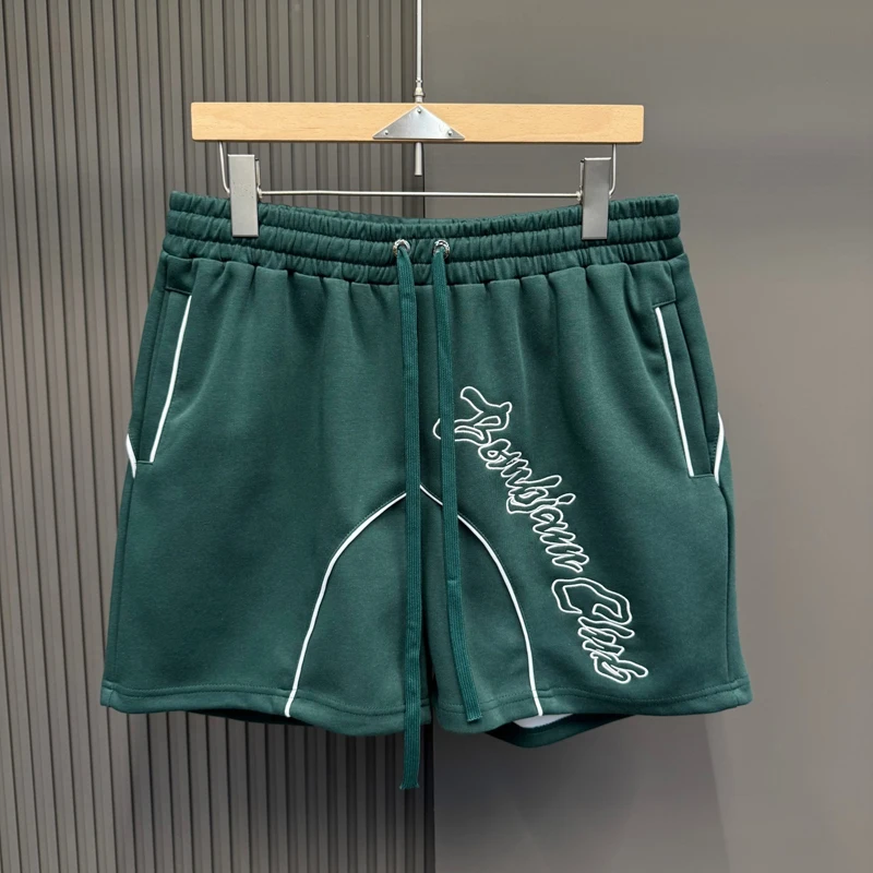 

Stripe Embroidery Letters Short Pants Beach Sports Traning Shorts Men Women Summer Loose Drawstring Casual Shortpants