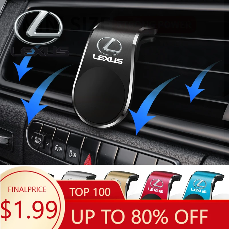 

Interior Mouldings 1Pcs Car Magnetic L-shaped Car Dedicated GPS Phone Holder For Lexus CT200H ES350 GX460 470 IS250 LS460 NX300