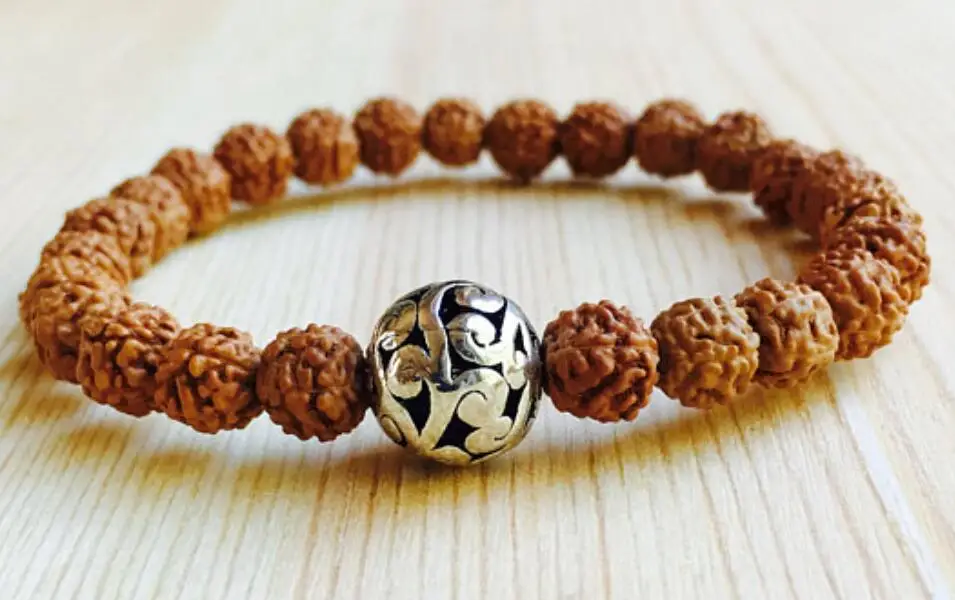 8mm Rudraksha Mala men Stretchy Bracelets Eco-Friendly Teens Artisan Jewelry Lovers Chain Prayer