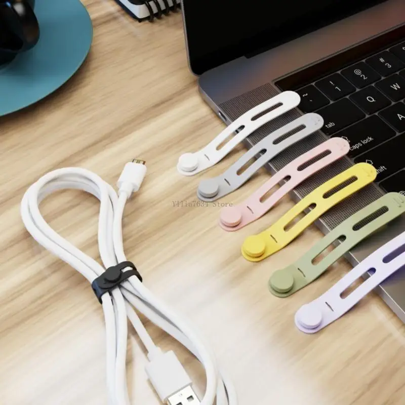 

5Pcs Cable Organizers Ties Adjustable Charging Cable Strap Tie for Fastening
