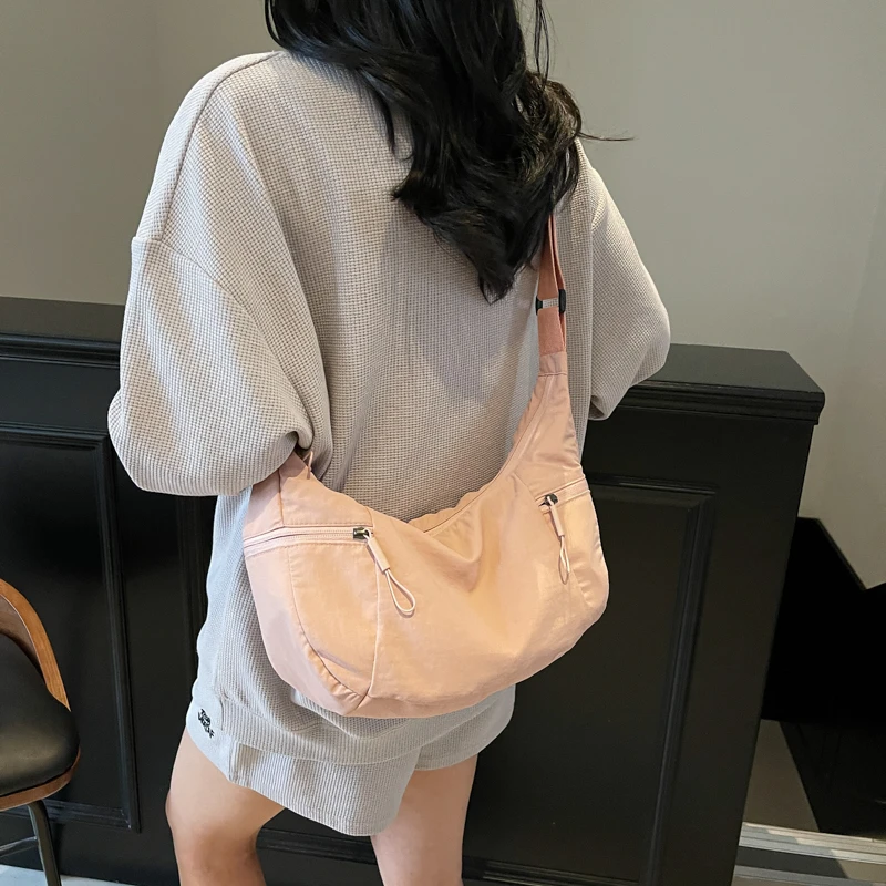 

Large Capacity Women Canvas Handbags Tote Bags Fashion Ladies Zipper Shoulder Messenger Bag Casual Female Solid Crossbody Bags