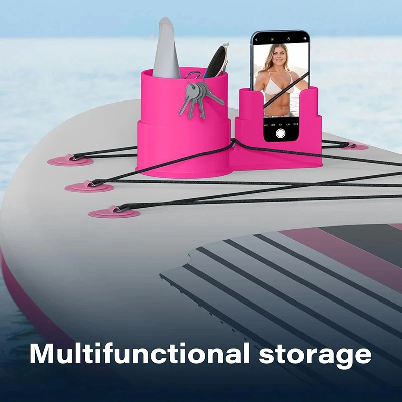 2-in-1 SUP-Becherhalter und Handyhalterung, universelle Paddelboard-Wasserflaschen- und Handyhalterung für aufblasbare SUP-Boards und Kajaks – Detail 6