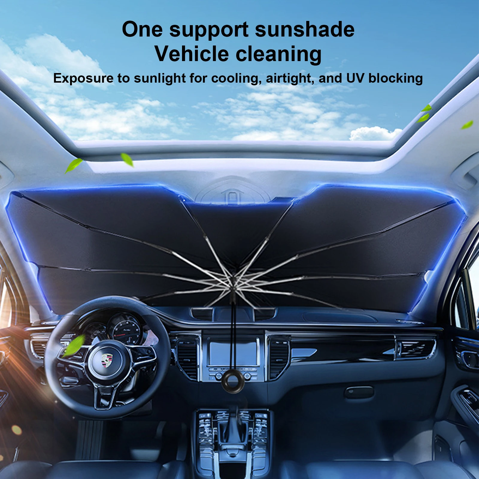 

Автомобильный солнцезащитный зонт на лобовое стекло, передний солнцезащитный зонт, складной, летняя защита, автомобильное сиденье, теплоизоляция, автомобильные аксессуары