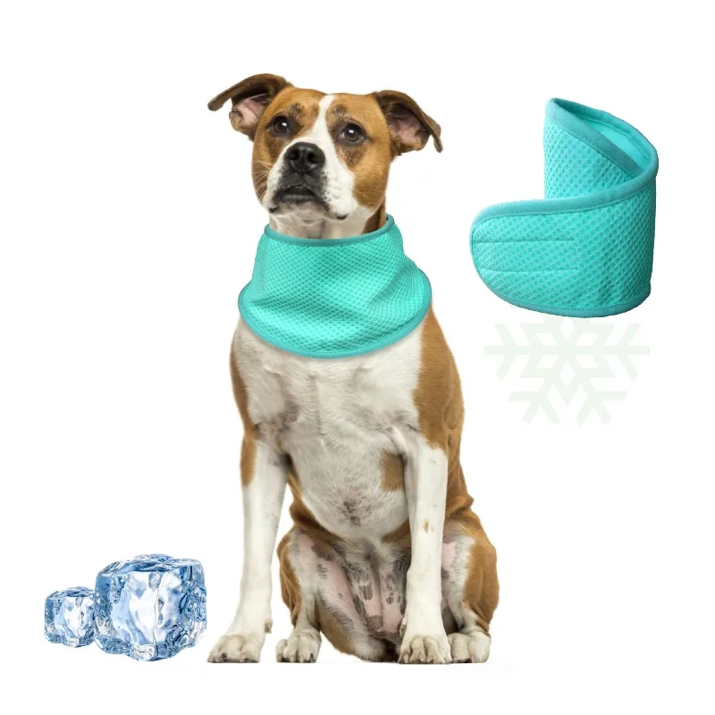 

Cooling Pet Scarf and Bandana Summer Heat Relief Dogs Cats Breathable Cooling Fabric Neck Wrap Chill Collar UV Protection