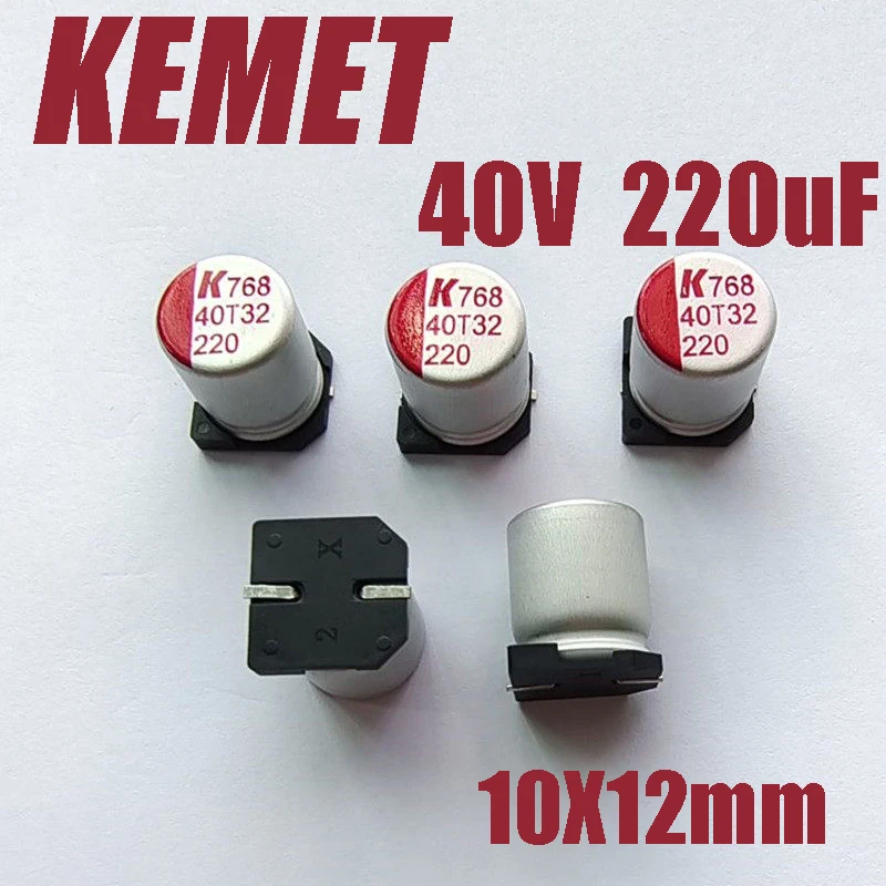 Capacitor SMD de Estado Sólido KEMET 40V 33UF 39UF 220UF 270UF / Capacitor de Polímero Sólido 40V