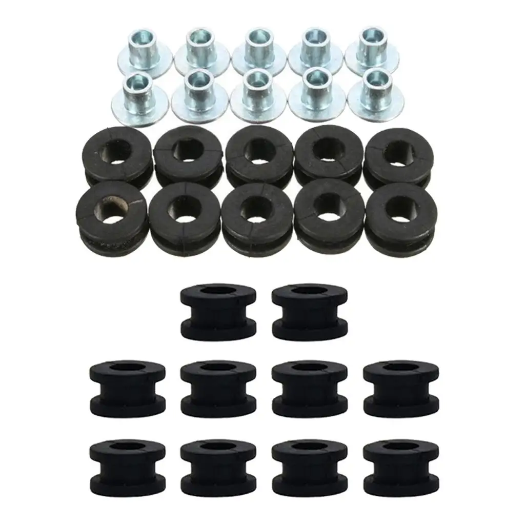 

20 Pieces Motorcycle Rubber Grommets Bolt Set for Kawasaki ZX-6R