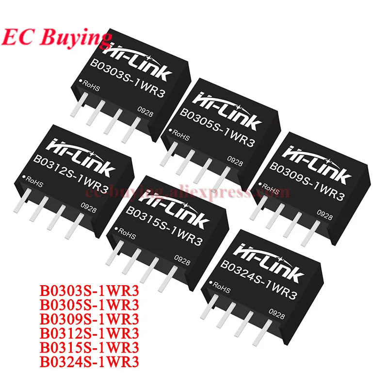 1-10Pcs Hi-Link 1W 2W 3W B0505S-1WR3 2WR B1212S B1205S B0524S 5V 12V 24V to 3.3V 5V 9V 12V 15V 24V DC-DC Converter Power Module