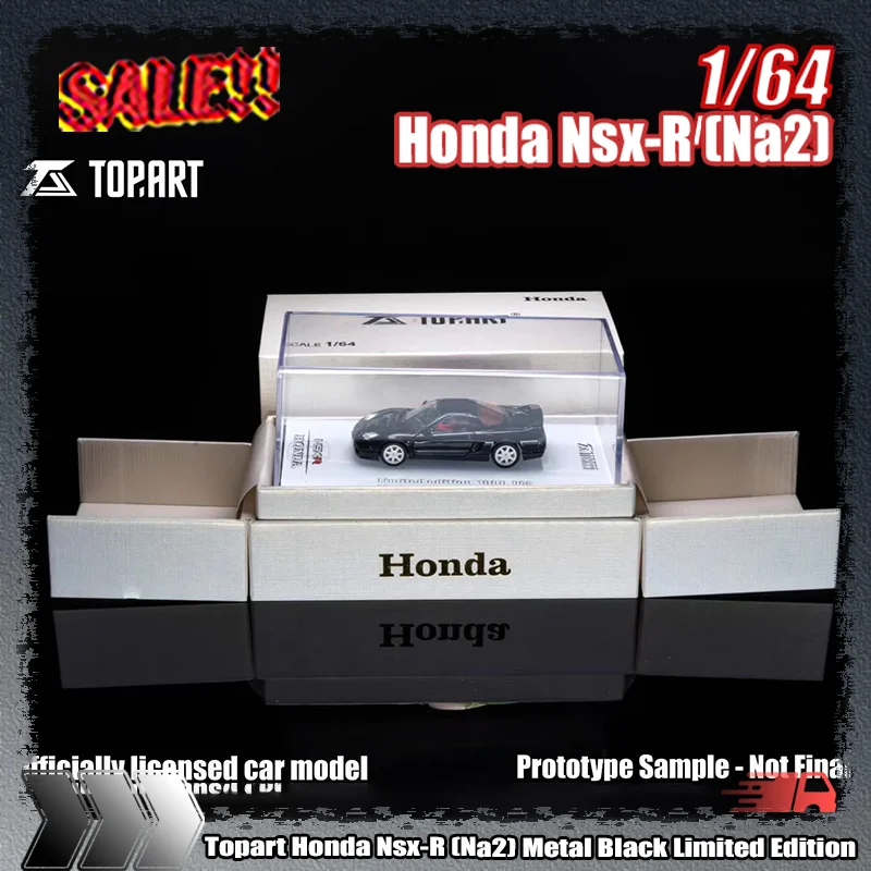 

Topart 1:64 Honda Nsx-R (Na2) Metal Black, ограниченная серия, имитация сплава, полноразмерная миниатюрная литая модель автомобиля, детская игрушка