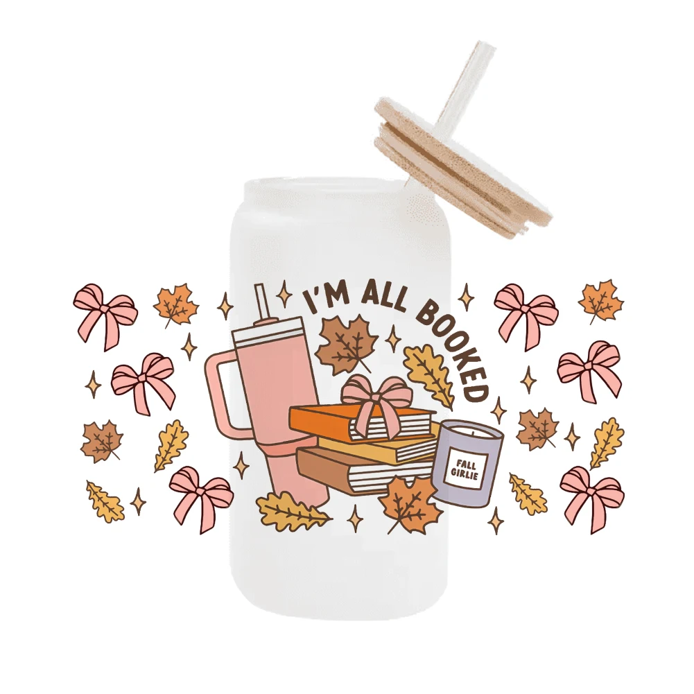 Simple skull Read books DTF Sticker Cups Cool Personalize UV Wrap Transfer Sticker Custom Labels DIY Selfadhesive Waterproof