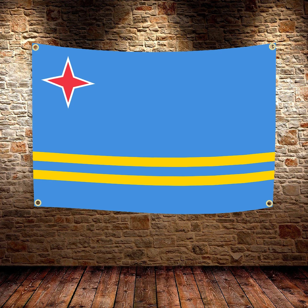 Flag of Aruba 60x90CM 90x150CM Polyester Printed Home & Outdoor Decor Banner Tapestry - Durable Home Decorative National Flag