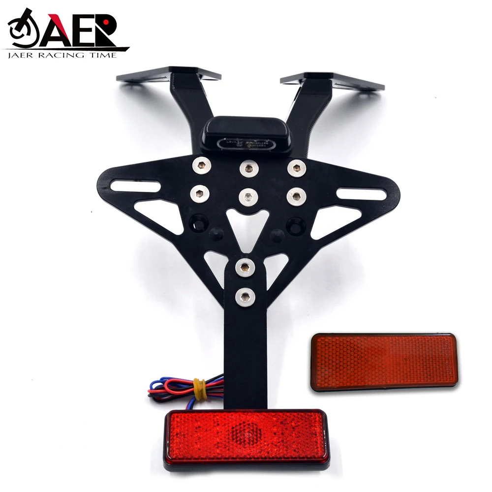 For Yamaha TMAX 530 2013 2014 2015 2016 Motorcycle Licence Plate Holder Number Plate Hanger Tail Tidy Bracket with Light