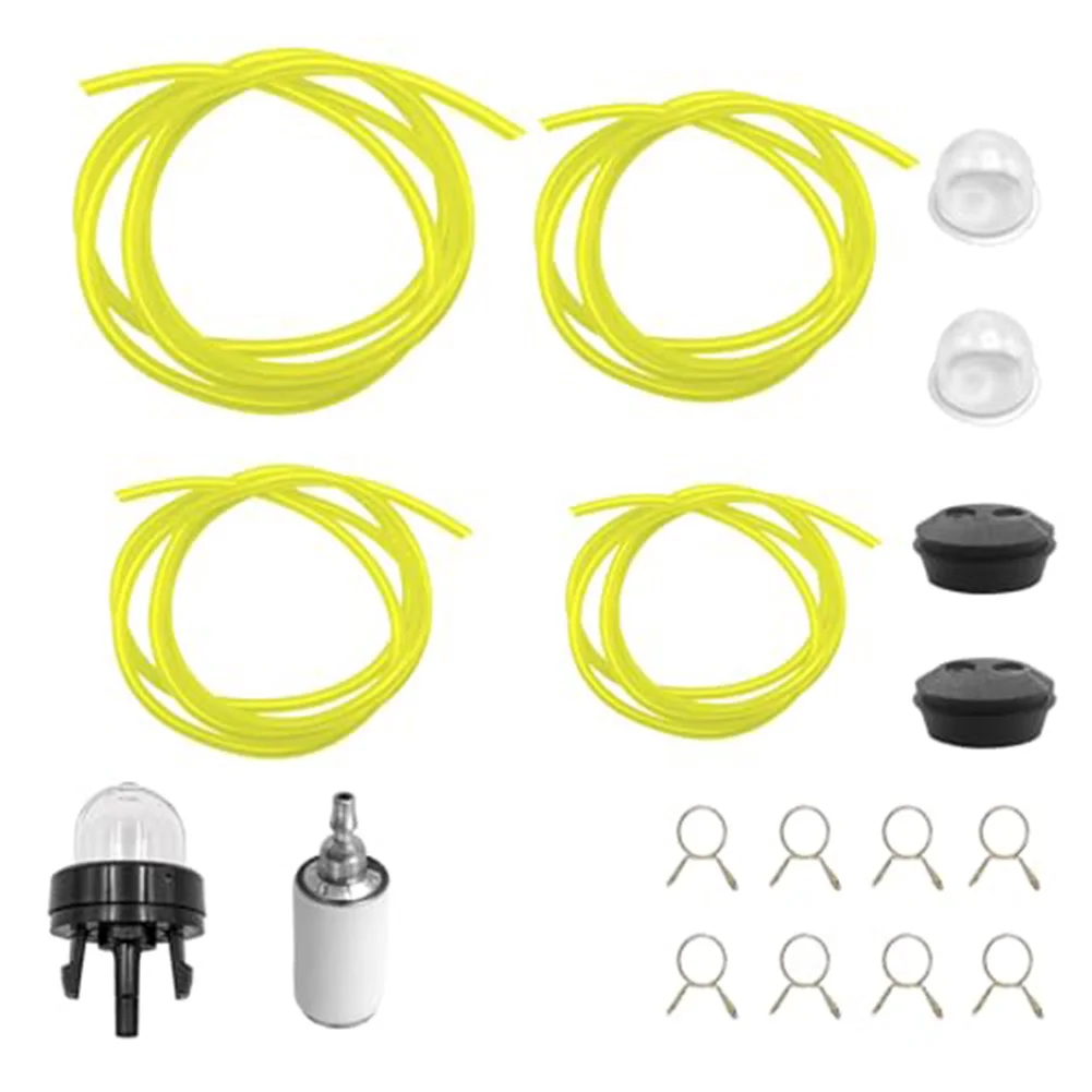 Lawn Mower Accessories Fuel Filter Set Garden Maintenance Aging And Deformation Resistance Easy Installation For Quick Setup