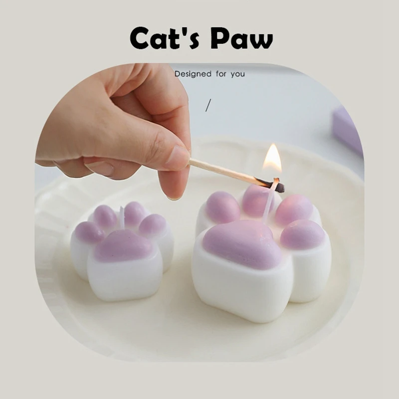 Kitten Paw Scented Candle Room Decor, Relieve Fatigue, Morandi Colors Candles, Aromatherapy, Festive, Wedding, Birthday