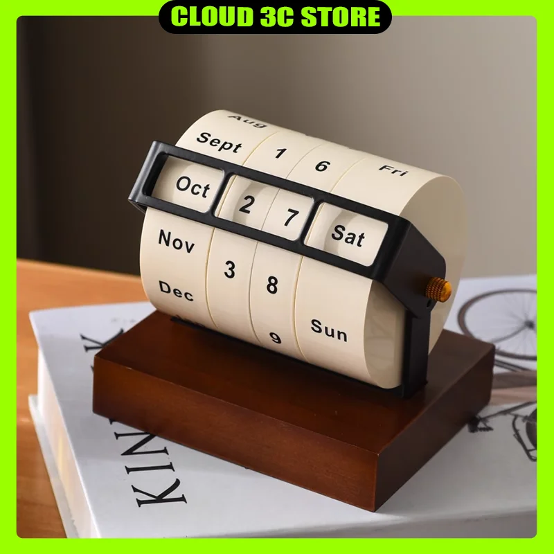 

Rotary Calendar 2025 Large Creative Rotating Office Desktop Ornament Desk Calendar Office Home Calendar