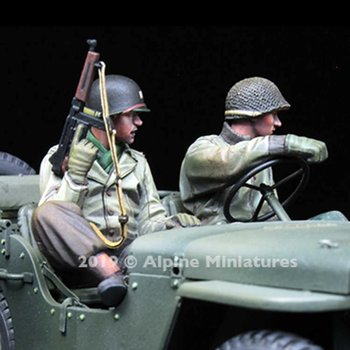 1/35 resin soldier model GK - American Jeep Crew (without vehicle) - unassembled and unpainted DIY kit - 901R
