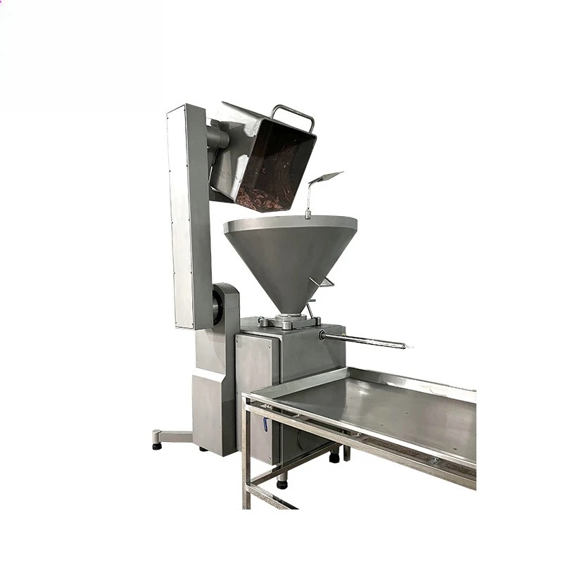 

Commercial, fully automatic, vacuum, stuffing machine, old ham, meat products