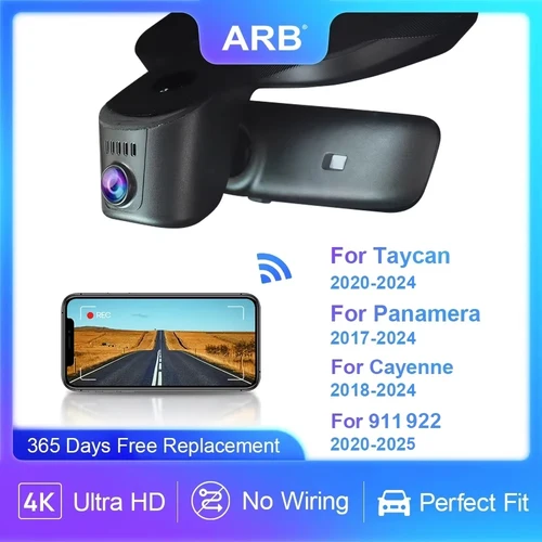 Imagen 1 del producto ARB 4K UHD Dashcam para Porsche 911 992 y Panamera 971 y Cayenne 9YA/9Y0/9Y3 y Taycan 2017-2024, OEM Fit DVR, Control de aplicaciones WIFI