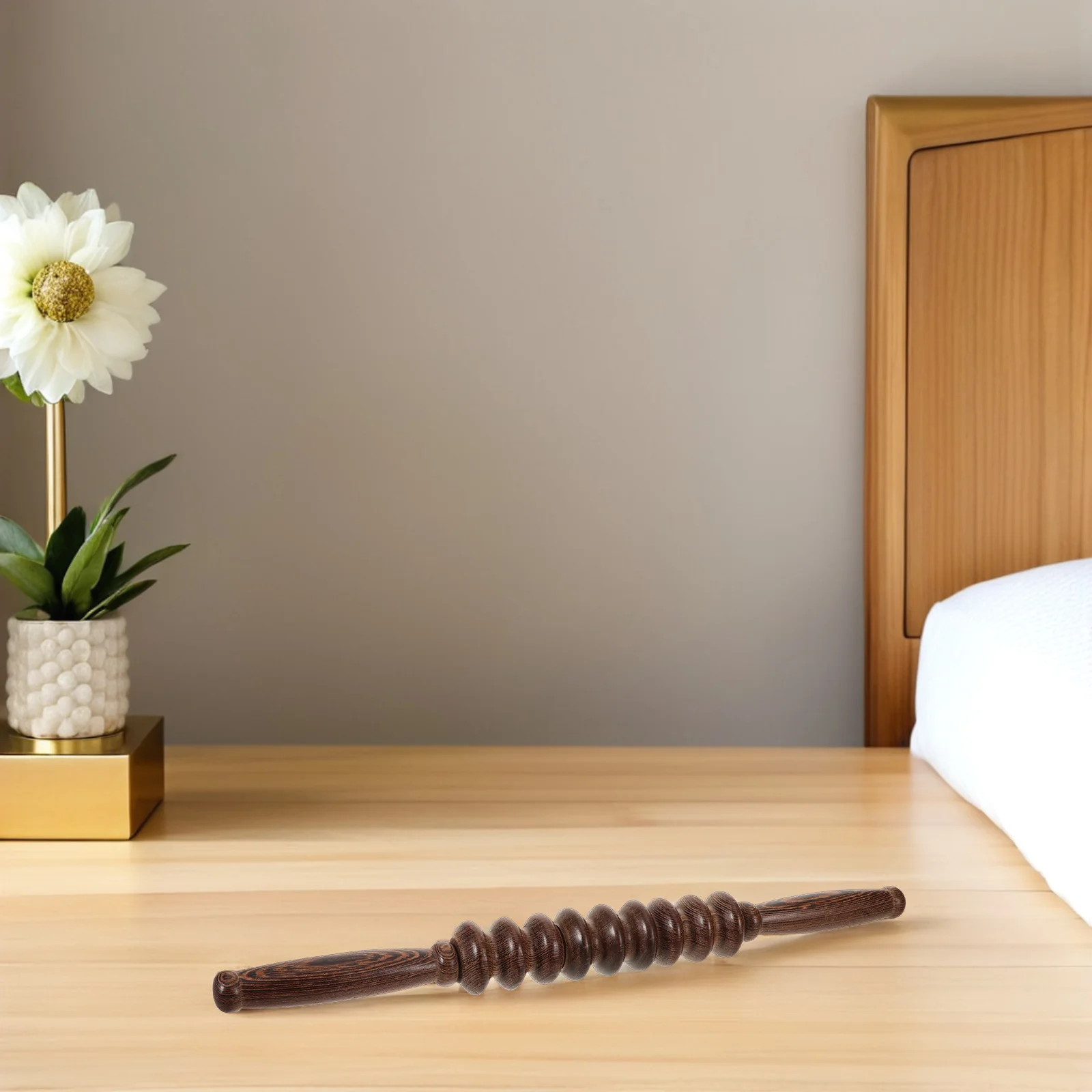 

Деревянный массажный ролик для всего тела, ног, облегчение мышц, ручной, эргономичный дизайн, массажный ролик из натурального дерева