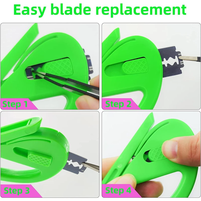 أداة قطع غشاء سكين لف الفينيل للسيارة مع شفرة حلاقة من ألياف الكربون سكين حرفي لقطع ورق نافذة ملصق السيارة #6