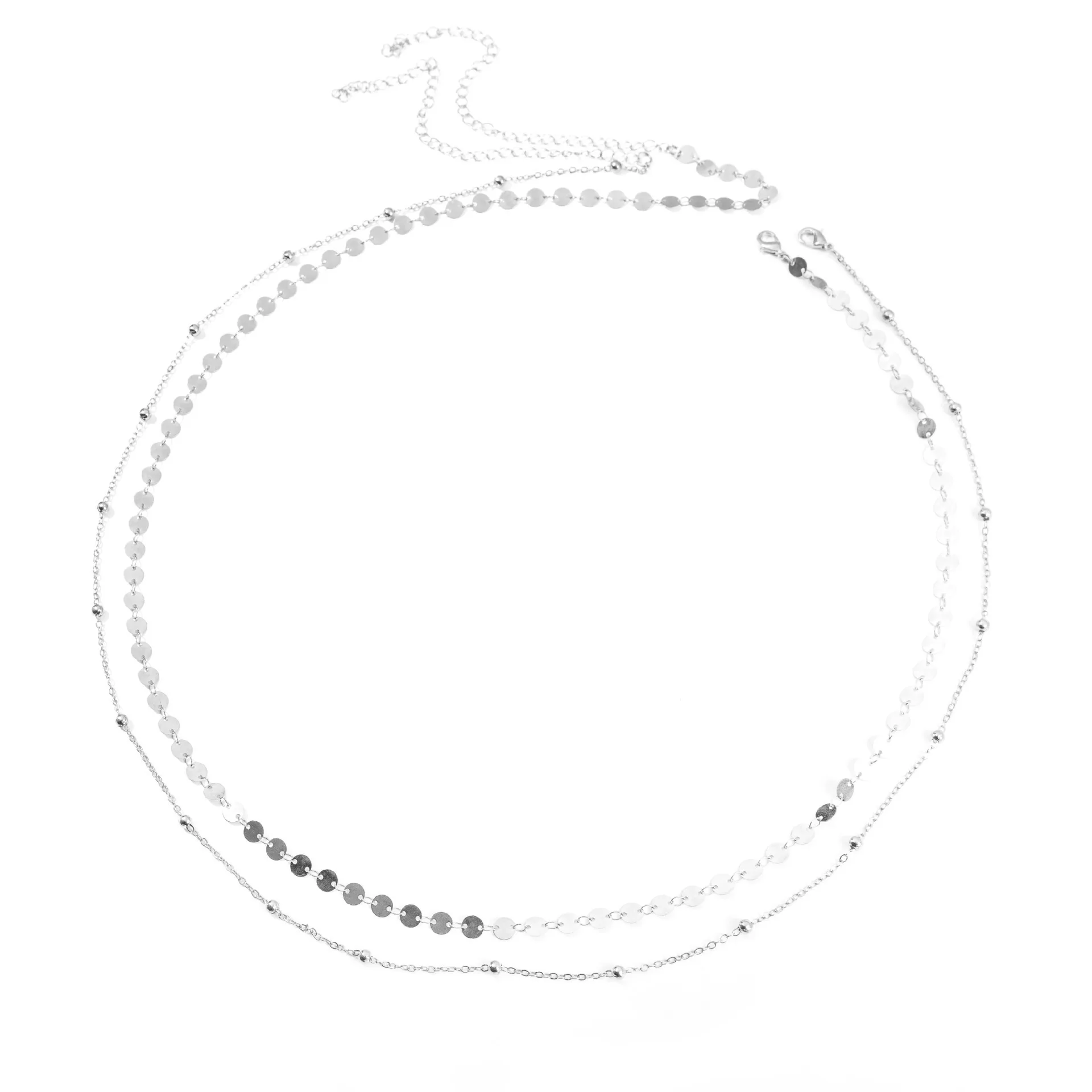 Silver Plated Gold Plated Belly Chain Adjustable Body Chain Bikini Waist Beads for Women Coin Dainty Body Chain for Women view 6