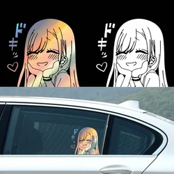 personalityCar interior stickers Cute anime car stickers Car window bumpers Die-cut vinyl stickers Audi BMW car decorative acces