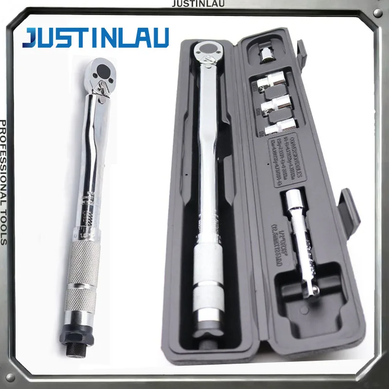 

JUSTINLUA A Set of Multifunctional Adjustable Torque Wrenches Preset Torque Wrenches and Chrome Plated 1/2 Torque Wrenches