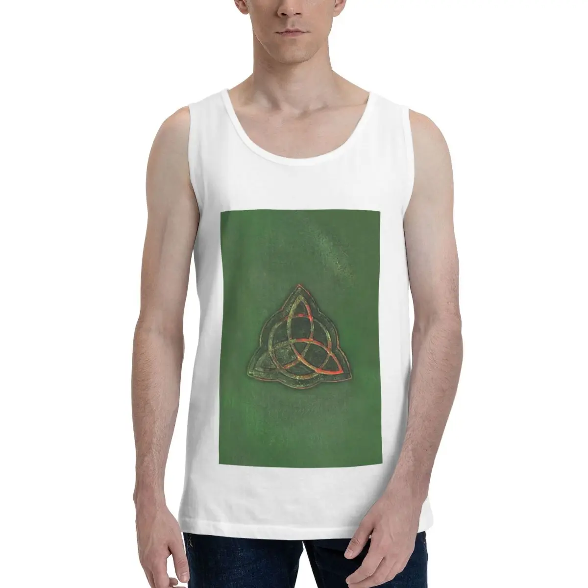 Book Of Shadows - Charmed Triquetra Design 100% Cotton Men's Sweatshirt Vest Sleeveless Clothing Tees Men Tank Tops T-shirt