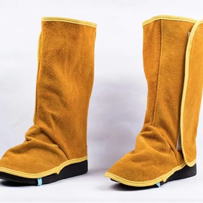 Leather Welding Spats, Fire Resistant Welding Boot & Shoes Covers, Heat and Abrasion Resistant Welder Protective Foot Covers