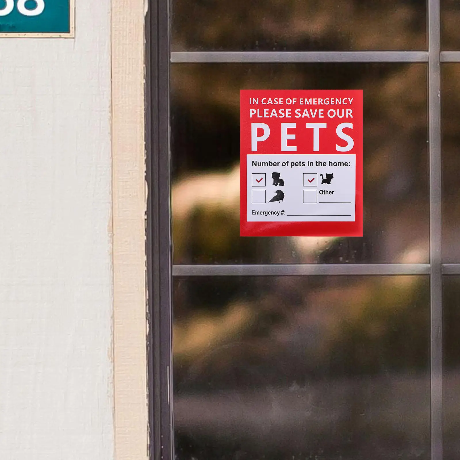 

10 Sheets Pets Alert Safety Fire Rescue Stickers Emergency Alert Window Decal for Home Pet Finder Rescue Safety Sticker Door