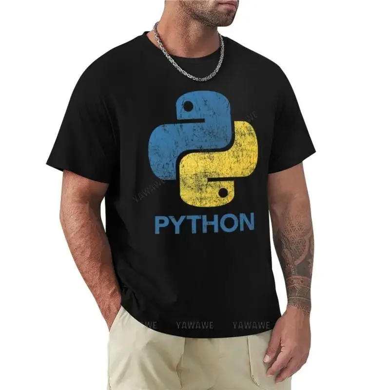 

Футболка с программатором в стиле ретро Python, милая одежда, милые топы, эстетичная одежда, мужские топы, футболки для мужчин