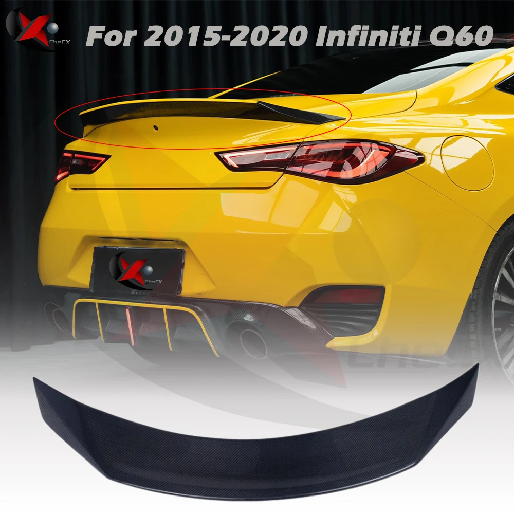 

Suitable For Infiniti Q60 2015-2020 High-Quality Fiberglass Material AR Style Rear Spoiler Trunk Lid Decorative Panel Tail Wing