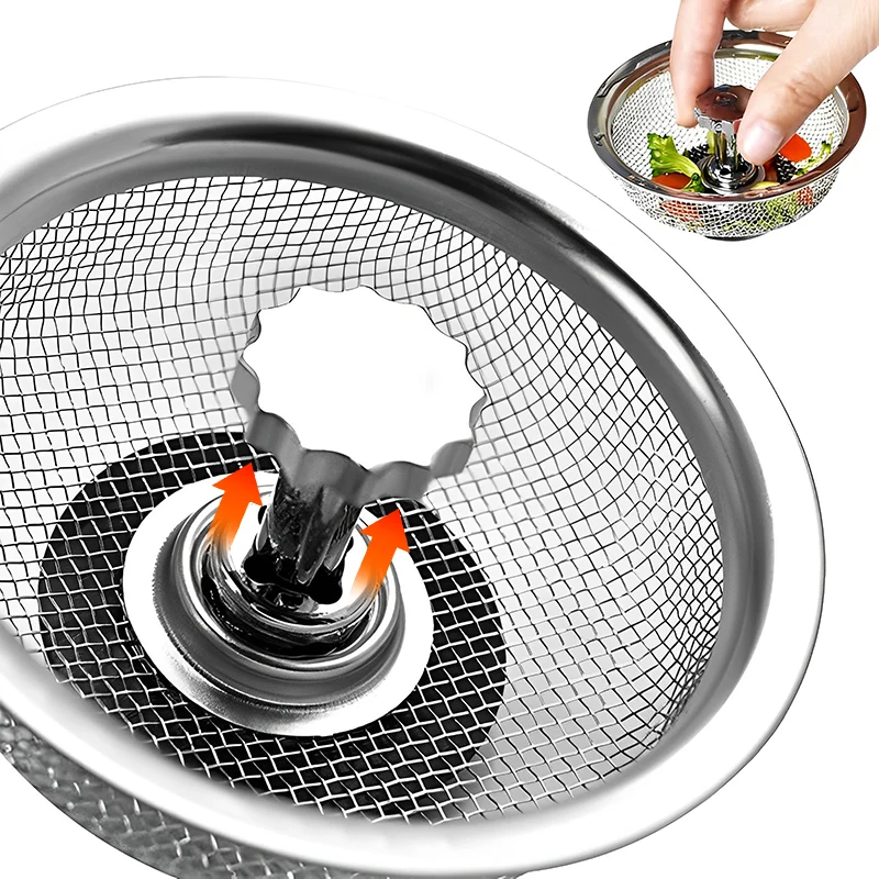 Stainless Steel Kitchen Sink Filter Anti-blocking Sink Sewer Strainers Bathroom Floor Drains Hair Catcher Waste Filters Stopper