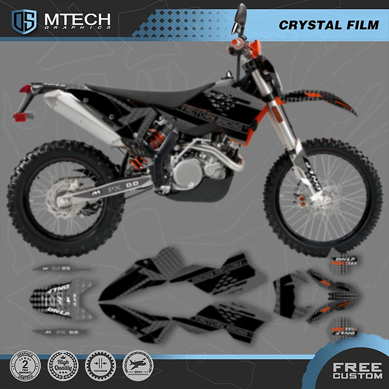 DSMTECH-calcomanía de fondo con gráficos para motocicleta, para KTM SX SXF 2007 2008 2009-10 EXC EXCF 125 250 300 450 2008 2009 2010-11 003
