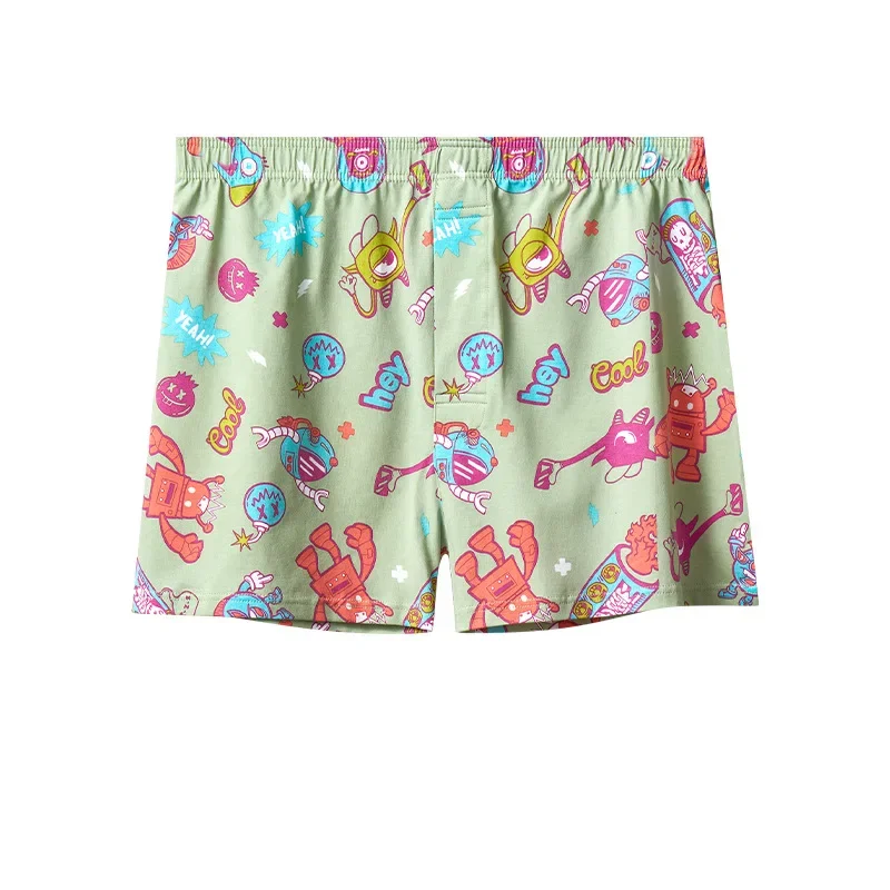 Мужские боксеры, хлопковые брюки Aro, летние тонкие мужские пижамные штаны, пляжные штаны, дышащие боксеры для мальчиков