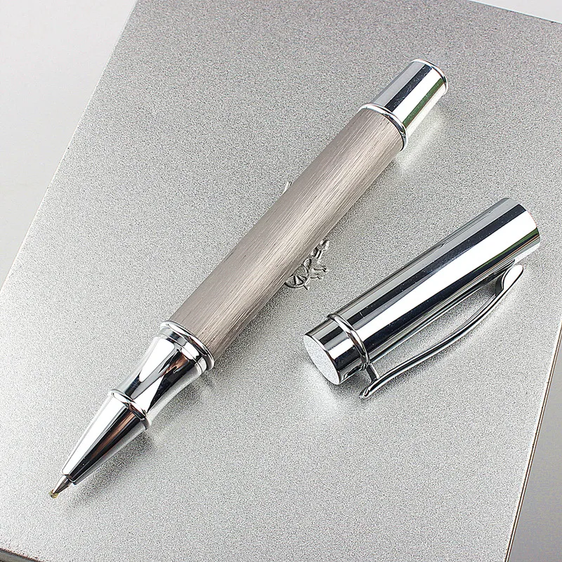 Luxury High Quality Metal Rollerball Pen Fashion Design Wood BLACK INK Signature Office School Supplies INK PEN